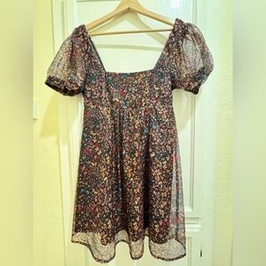 Wild Fable Floral Puff Sleeve Dress | Cottagecore | Size Small